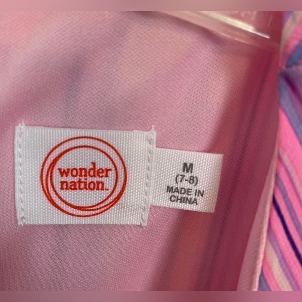 🎉2/$10 Kids striped Dress medium - Picture 4 of 5